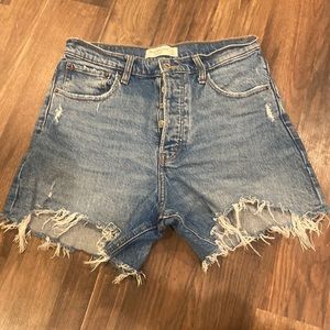 Abercrombie high rise dad shorts